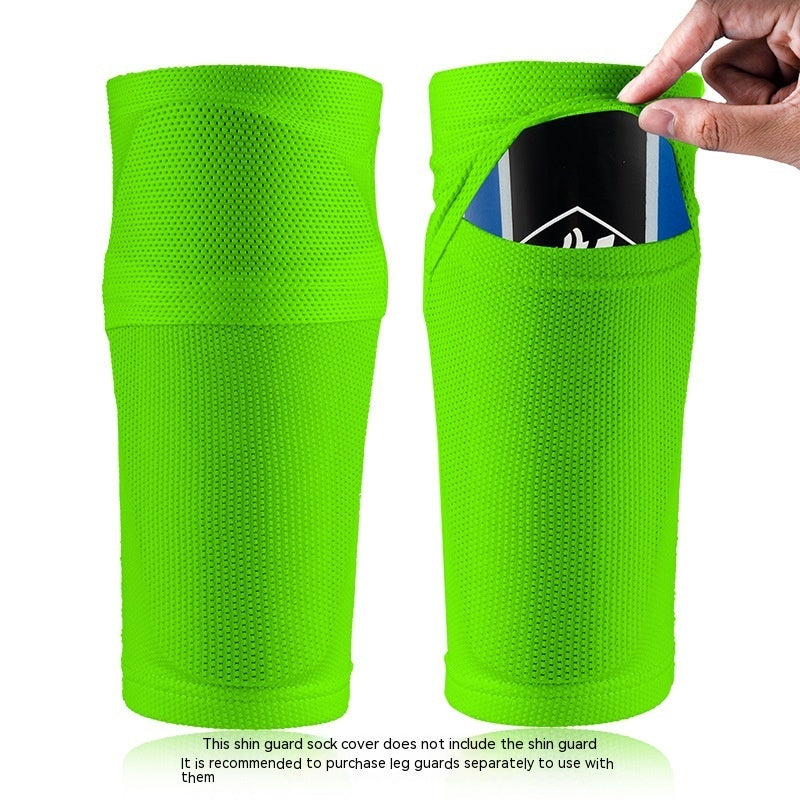 Double-layer Breathable Mesh Football Shin Guard Socks