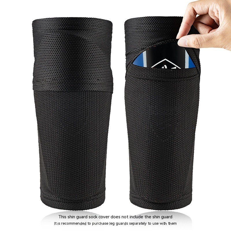 Double-layer Breathable Mesh Football Shin Guard Socks