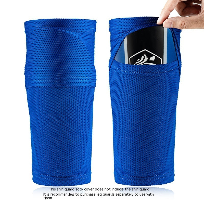 Double-layer Breathable Mesh Football Shin Guard Socks