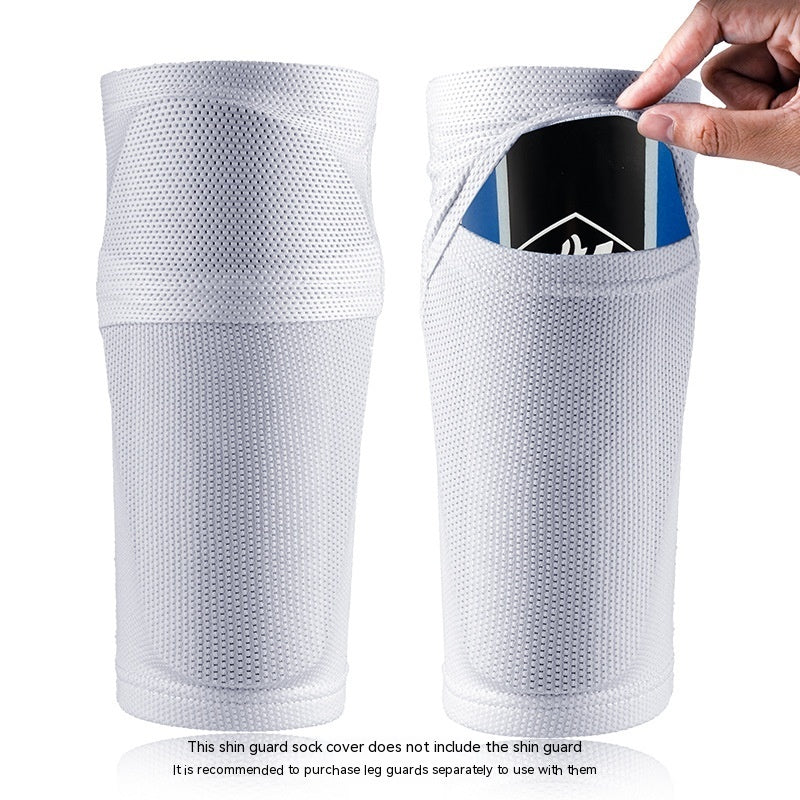 Double-layer Breathable Mesh Football Shin Guard Socks