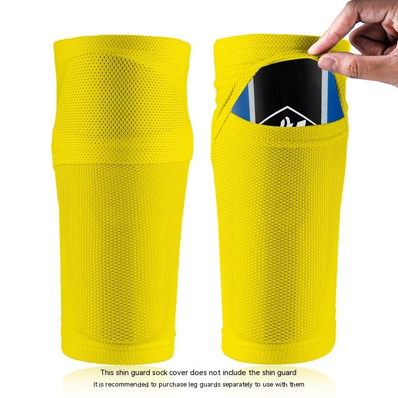Double-layer Breathable Mesh Football Shin Guard Socks